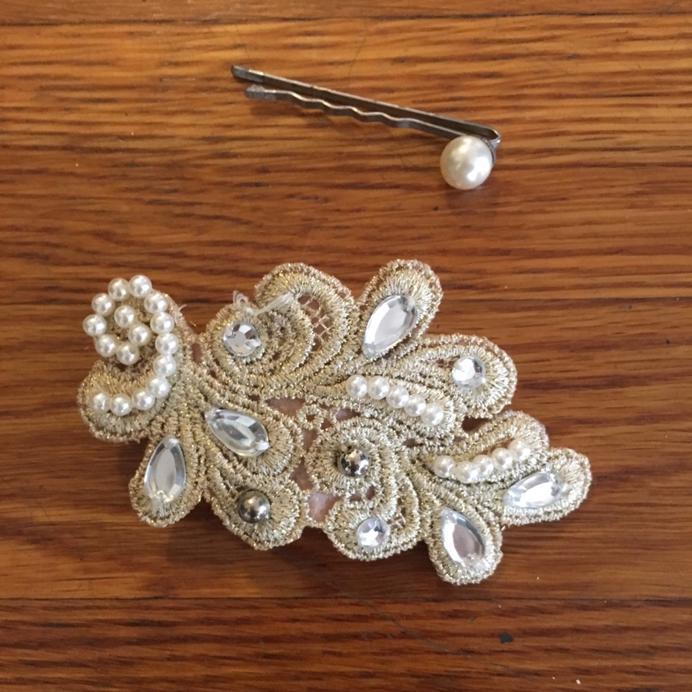 Small, Petite Faux Pearl Fascinator & Pearl Bobby